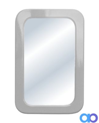 Espejo cuadrado laqueado - gris plata
